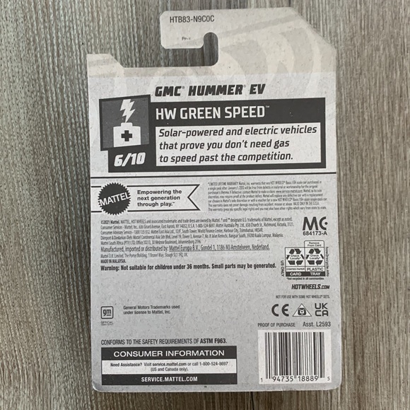 Hot Wheels GMC Hummer EV Truck HW Green Speed Electric Car Hotwheels New 2024 - Picture 3 of 4